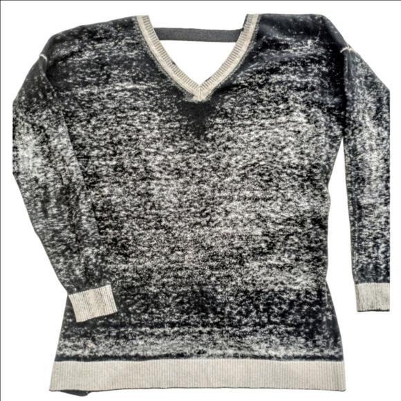 525 America Sweaters - 525 AMERICA Luxe Cashmere/Cotton Blend V-neck Cross Back twist/wrap sweater Sz S